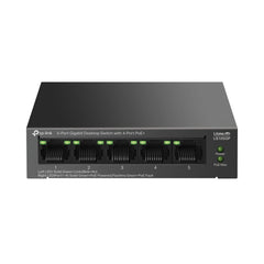 A Photo Of TP-Link LS105GP 5-Port Gigabit Desktop Switch with 4-Port PoE+ | High-Speed Connectivity & Power over Ethernet