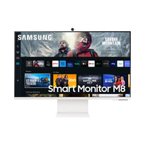 Samsung 27" Smart Monitor M8 - White | LS27CM801UUXEN | 4K UHD, Adaptive Picture & Sound, Built-in Speakers, USB-C Connectivity