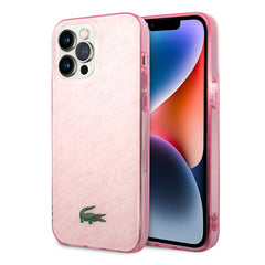 A Photo Of Lacoste Hard Case IML Double Layer & Dyed Bumper Signature Pattern for iPhone 14 Pro