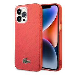 A Photo Of Lacoste Hard Case IML Double Layer & Dyed Bumper Signature Pattern for iPhone 14 Pro Max
