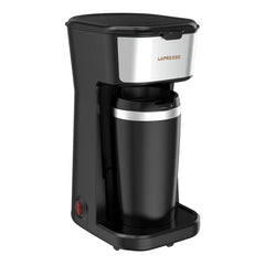 A Photo Of LePresso 450W Coffee Maker with Travel Mug | One-Button Operation, Reusable Nylon Filter, Heat Insulated | Black