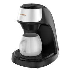 A Photo Of LePresso Mini Coffee Maker with Ceramic Mug | 450W Compact Coffee Brewer, 250ml Water Tank, Reusable Nylon Filter