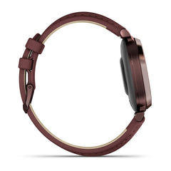 A Photo Of Garmin Lily 2 Classic - Dark Bronze with Mulberry Leather Band - 010-02839-03