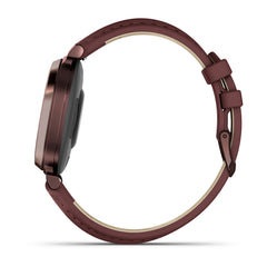 A Photo Of Garmin Lily 2 Classic - Dark Bronze with Mulberry Leather Band - 010-02839-03