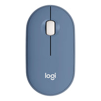 Logitech 910-006753 Pebble M350 - Blueberry - Slim Portable Wireless Mouse, Silent Click, Bluetooth & USB