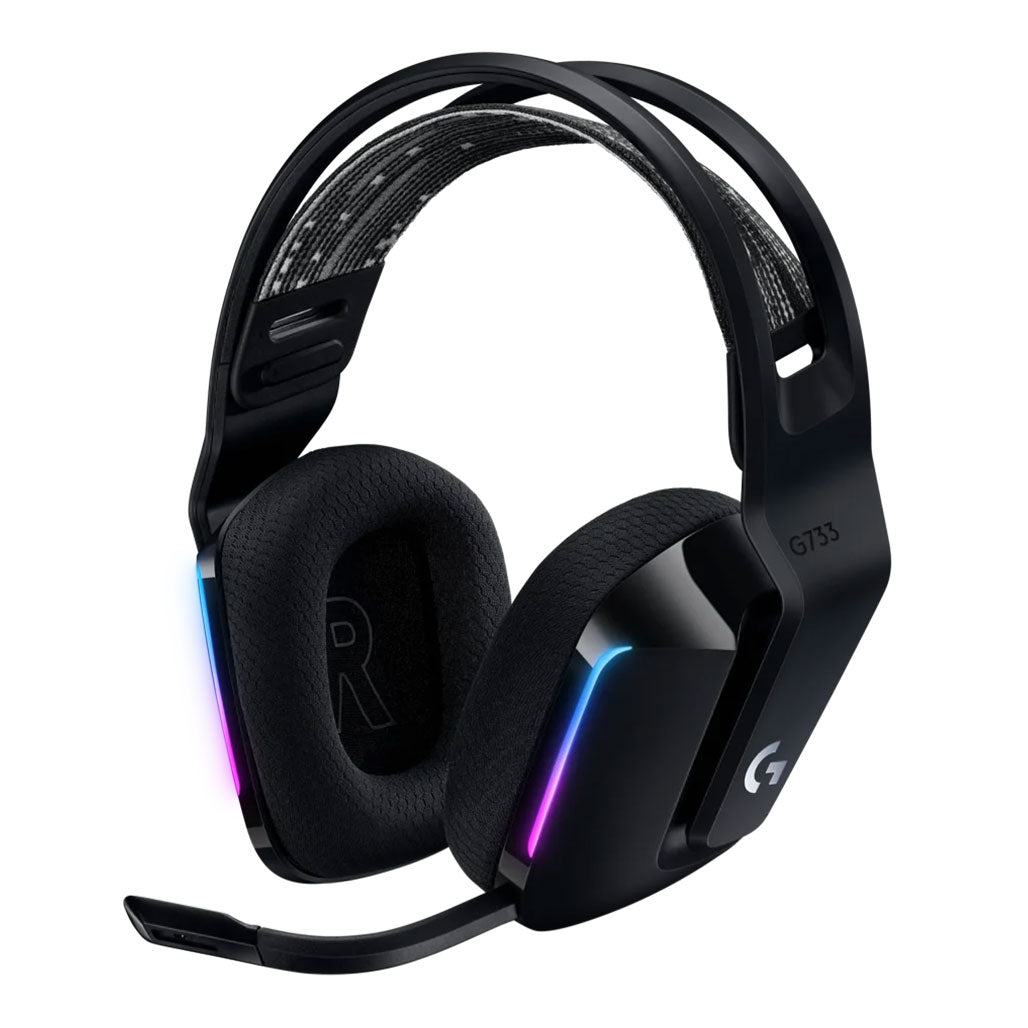 A Photo Of Logitech G733 LIGHTSPEED Wireless RGB Gaming Headset – Immersive DTS Headphone 2.0 Surround Sound, Customizable RGB Lighting, and BLUE VO!CE Filters