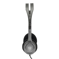 A Photo Of Logitech H110 Stereo Headset with 3.5mm Dual Plug - Clear Audio & Adjustable Microphone for Computers