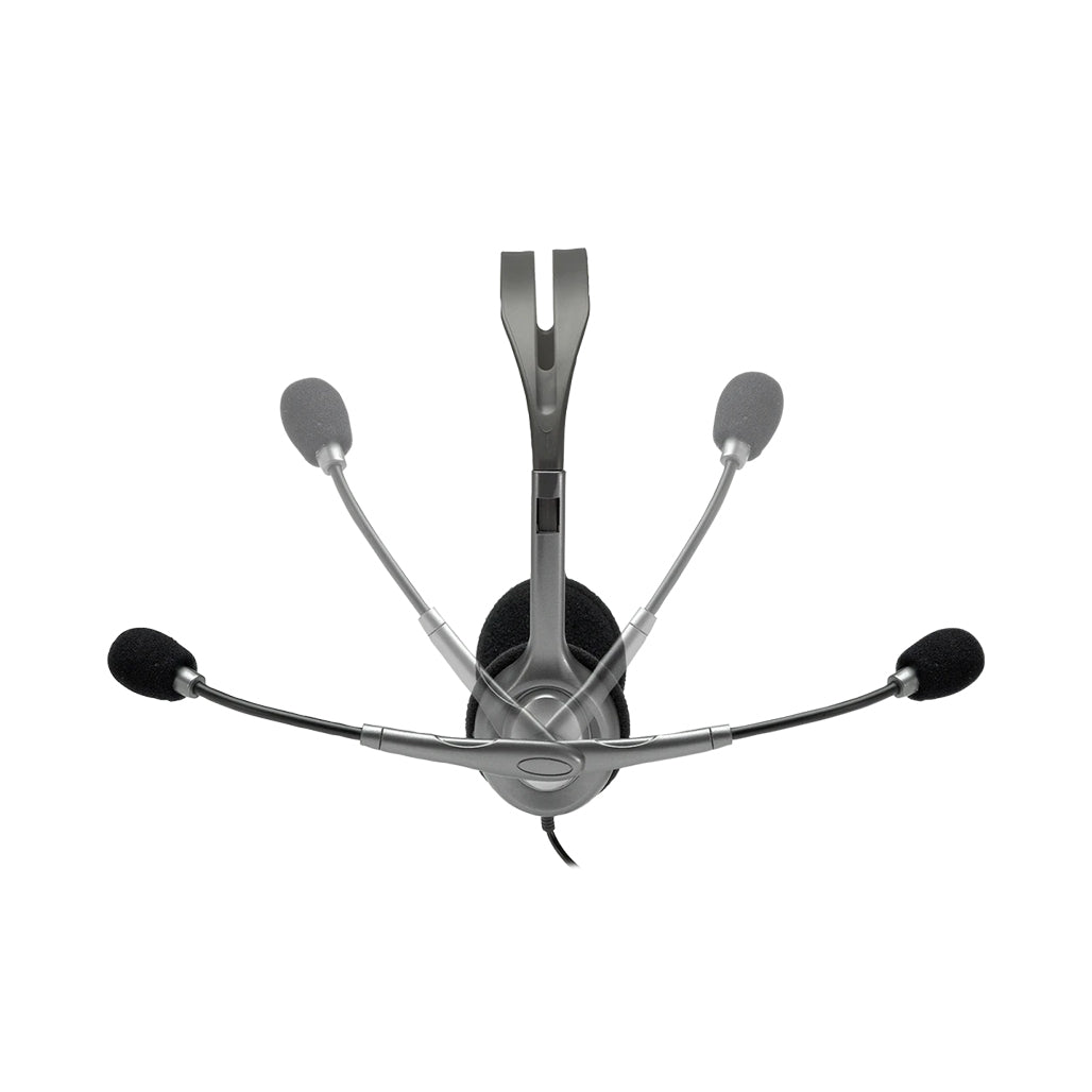 A Photo Of Logitech H110 Stereo Headset with 3.5mm Dual Plug - Clear Audio & Adjustable Microphone for Computers