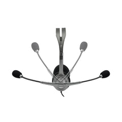 A Photo Of Logitech H110 Stereo Headset with 3.5mm Dual Plug - Clear Audio & Adjustable Microphone for Computers