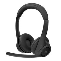 Logitech Zone 300 Wireless Headset - Midnight Black | Dual Noise-Canceling Mics, 20-Hour Battery Life