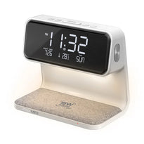 Promate Lumix-15W Multi-Function LED Alarm Clock with 15W Wireless Charger