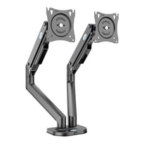 Kaloc/Zeno M8D Dual Monitor Mount – Adjustable for Screens 17 to 30 Inches with VESA Compatibility