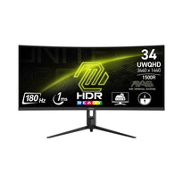 MSI MAG 342CQR E2 - 34" UWQHD 180Hz Curved Gaming Monitor