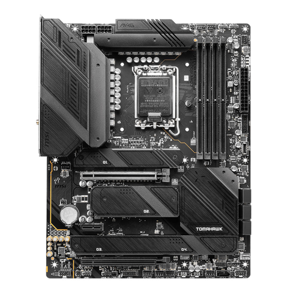 A Photo Of MSI MAG Z790 Tomahawk WiFi DDR4 Motherboard - 911-7D91-030 | High-Performance ATX with Advanced Connectivity