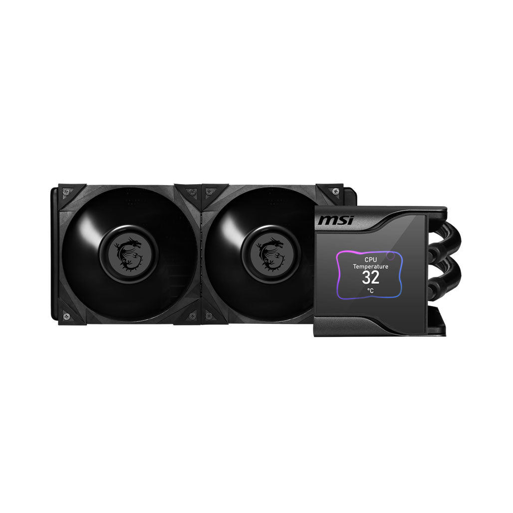 A Photo Of MSI MEG CoreLiquid S280 - 280mm AIO Liquid CPU Cooler with 2.4” IPS Display