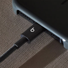 A Photo Of Beats USB-A to USB-C 20cm Braided Charging Cable – Fast Charging, CarPlay Compatible