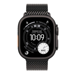 A Photo Of Apple 49mm Black Titanium Milanese Loop Band