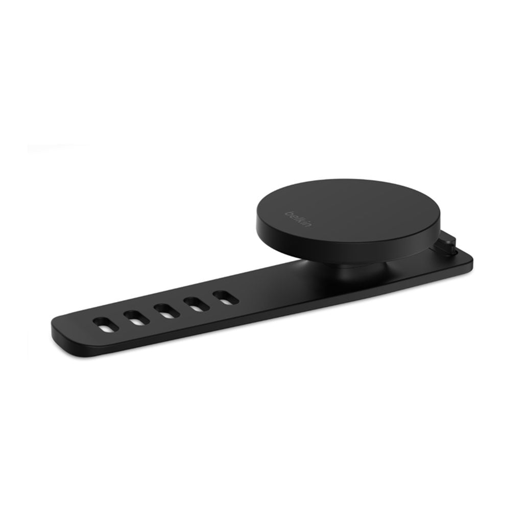 A Photo Of Belkin MMA005BTBK Magnetic Fitness Phone Mount - For iPhone 13 and iPhone 12 Series, 360-Degree Rotational, Includes Handlebar Strap