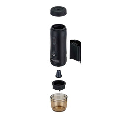 A Photo Of LePresso Momento Portable Coffee Machine | Black | OLED Display, USB Charging, Lithium Battery