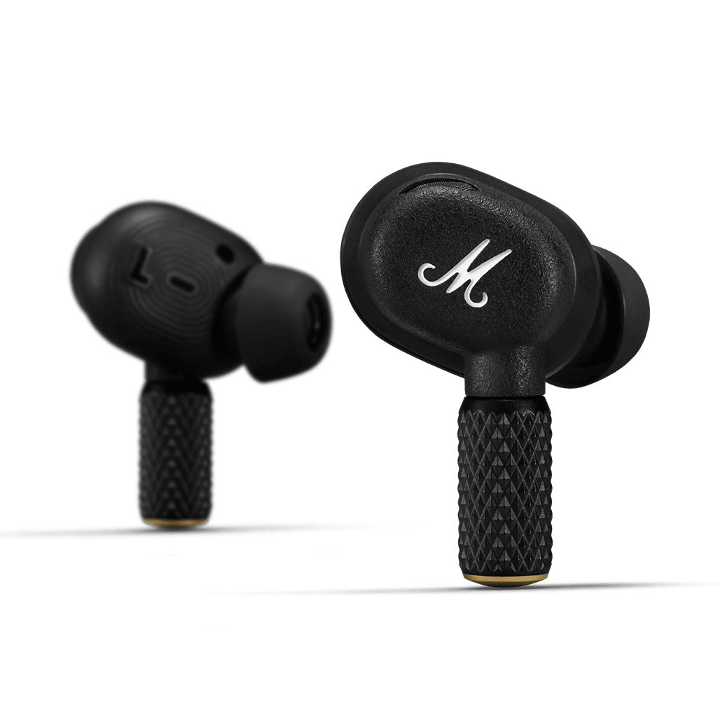 A Photo Of Marshall Motif II Active Noise Cancelling True Wireless In-Ear Earbuds – Black