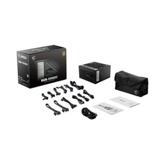 A Photo Of MSI MPG A1000G Power Supply - 1000W 80 PLUS Gold Certified, Fully Modular, Compact Design