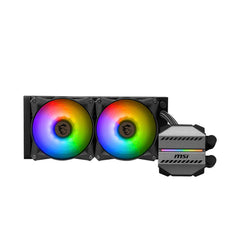 A Photo Of MSI MAG CoreLiquid M240 - High-Performance 240mm Liquid Cooler with ARGB Lighting
