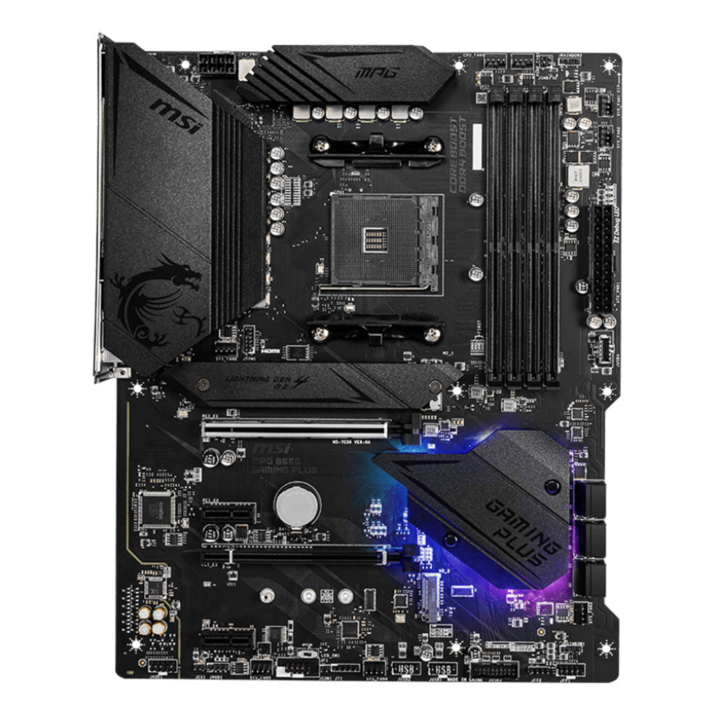 A Photo Of MSI MPG B550 Gaming Plus Motherboard - 911-7C56-002 | High-Performance ATX for Gaming