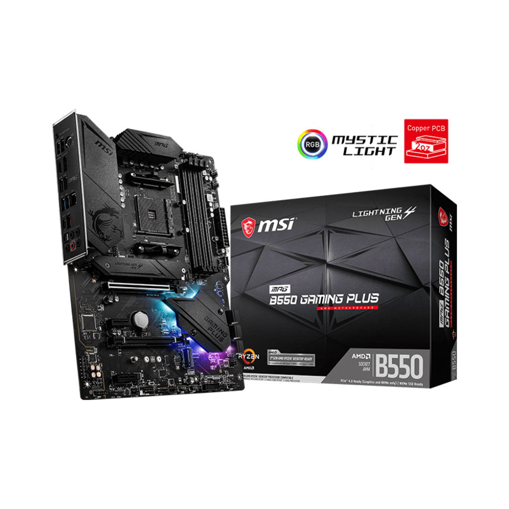 A Photo Of MSI MPG B550 Gaming Plus Motherboard - 911-7C56-002 | High-Performance ATX for Gaming
