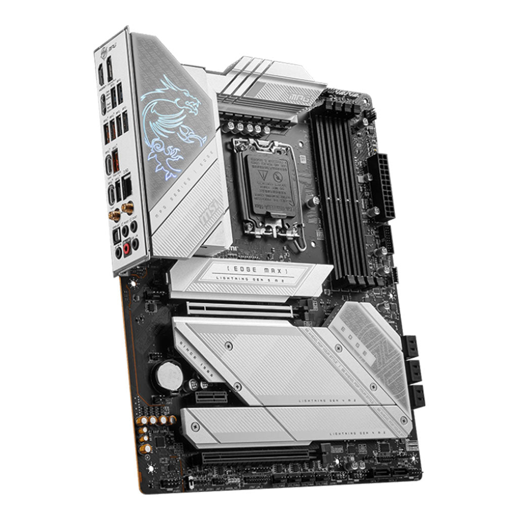 A Photo Of MSI MPG Z790 Edge Ti Max WiFi Motherboard - 911-7E25-005 | Premium ATX Board with PCIe 5.0, DDR5 Support, and Wi-Fi 7