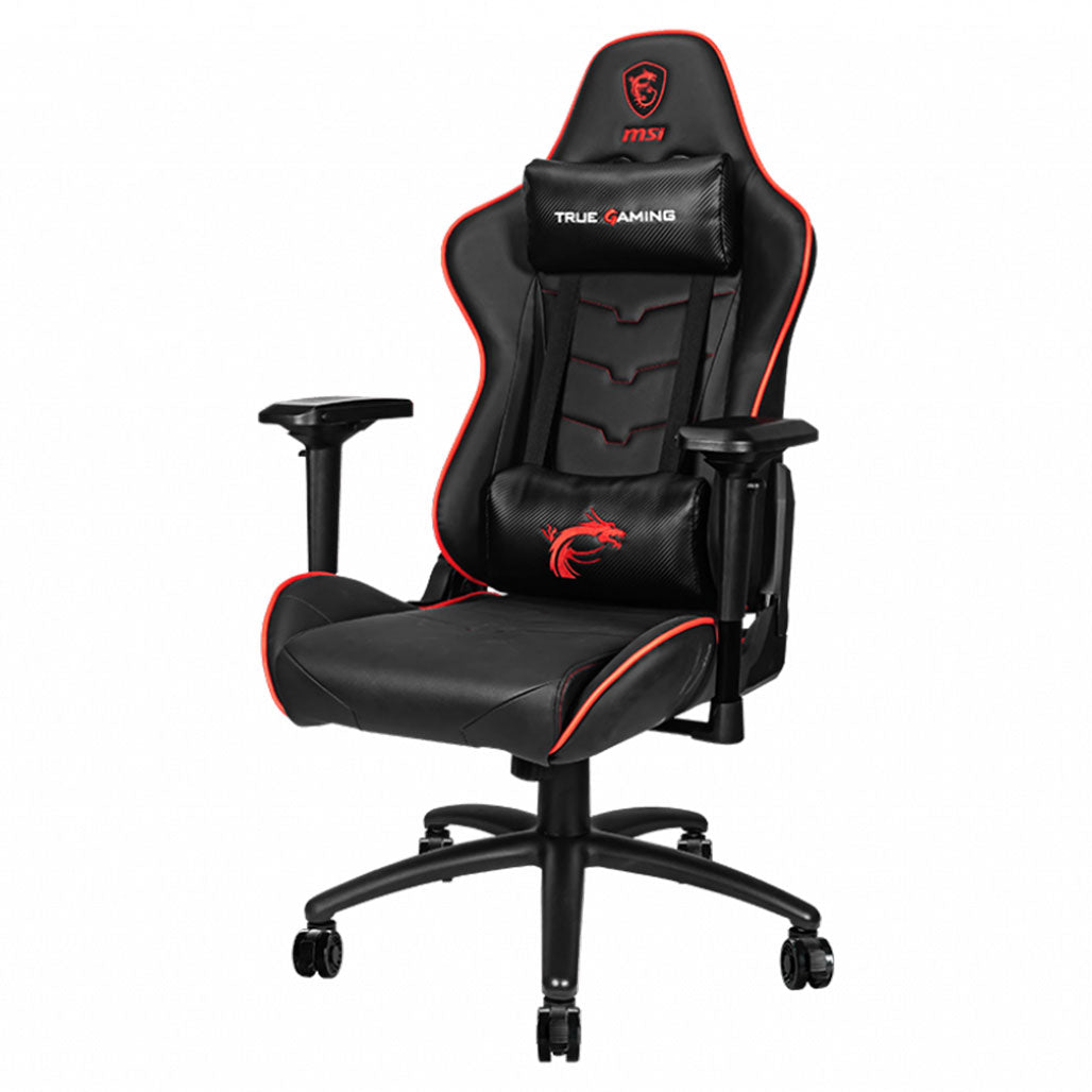 A Photo Of MSI MAG CH120 X Gaming Chair - Ergonomic High-Back with 180° Recline, 4D Armrests, and Steel Base