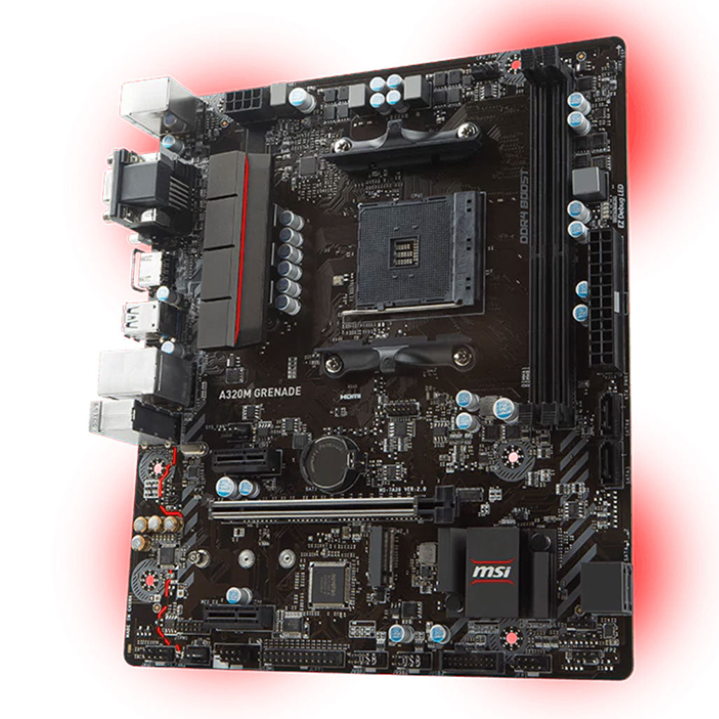 A Photo Of MSI A320M Grenade Motherboard - 911-7A39-009 | Reliable Performance with Advanced Connectivity