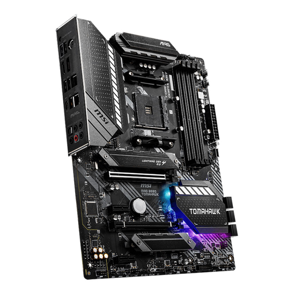 A Photo Of MSI MAG B550 Tomahawk Motherboard - 911-7C91-002 | High-Performance Gaming and Connectivity