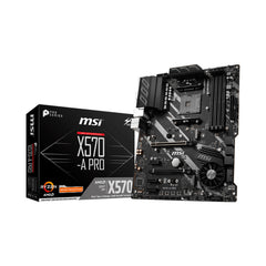 A Photo Of MSI X570-A PRO ATX Motherboard - 911-7C37-020 | AMD AM4 Socket, DDR4 Memory, PCIe Gen4, CrossFire Support
