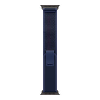 Apple 49mm Blue Trail Loop - M/L - Black Titanium Finish, Nylon Weave, Adjustable Fit, Carbon Neutral