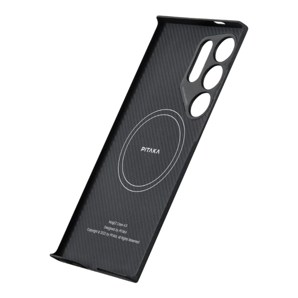 A Photo Of Pitaka MagEZ Case 4 For Samsung Galaxy S24 Ultra - Black/Grey (Twill)