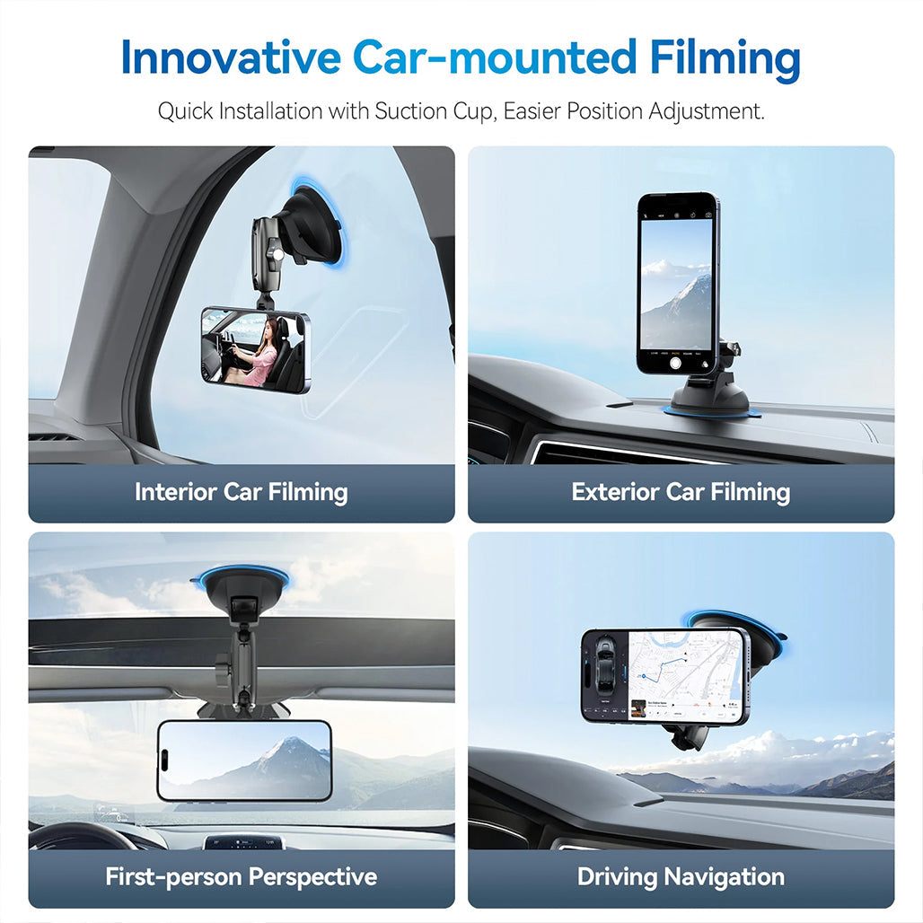 A Photo Of TELESIN Magnetic Suction Car Phone Mount – Stable Car Filming & Navigation