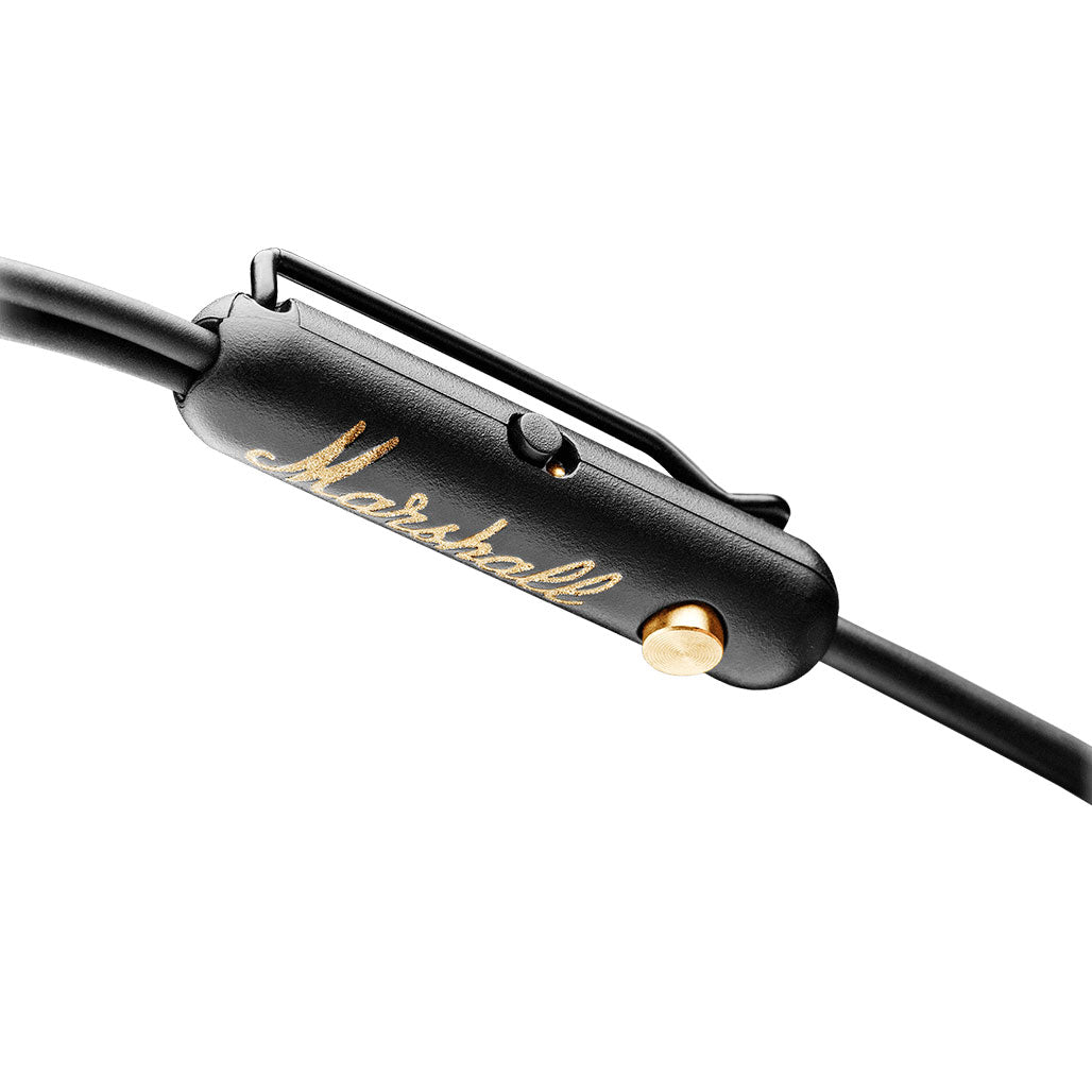 A Photo Of Marshall Mode EQ In-Ear Headphones with Customizable Sound - Black & Brass