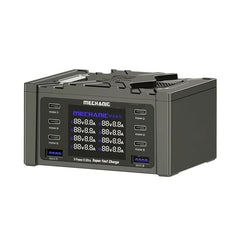 A Photo Of Mechanic V-Power 8 Ultra Wireless QC3.0 Charging Dock - 8 Port LCD Display Fast Charger