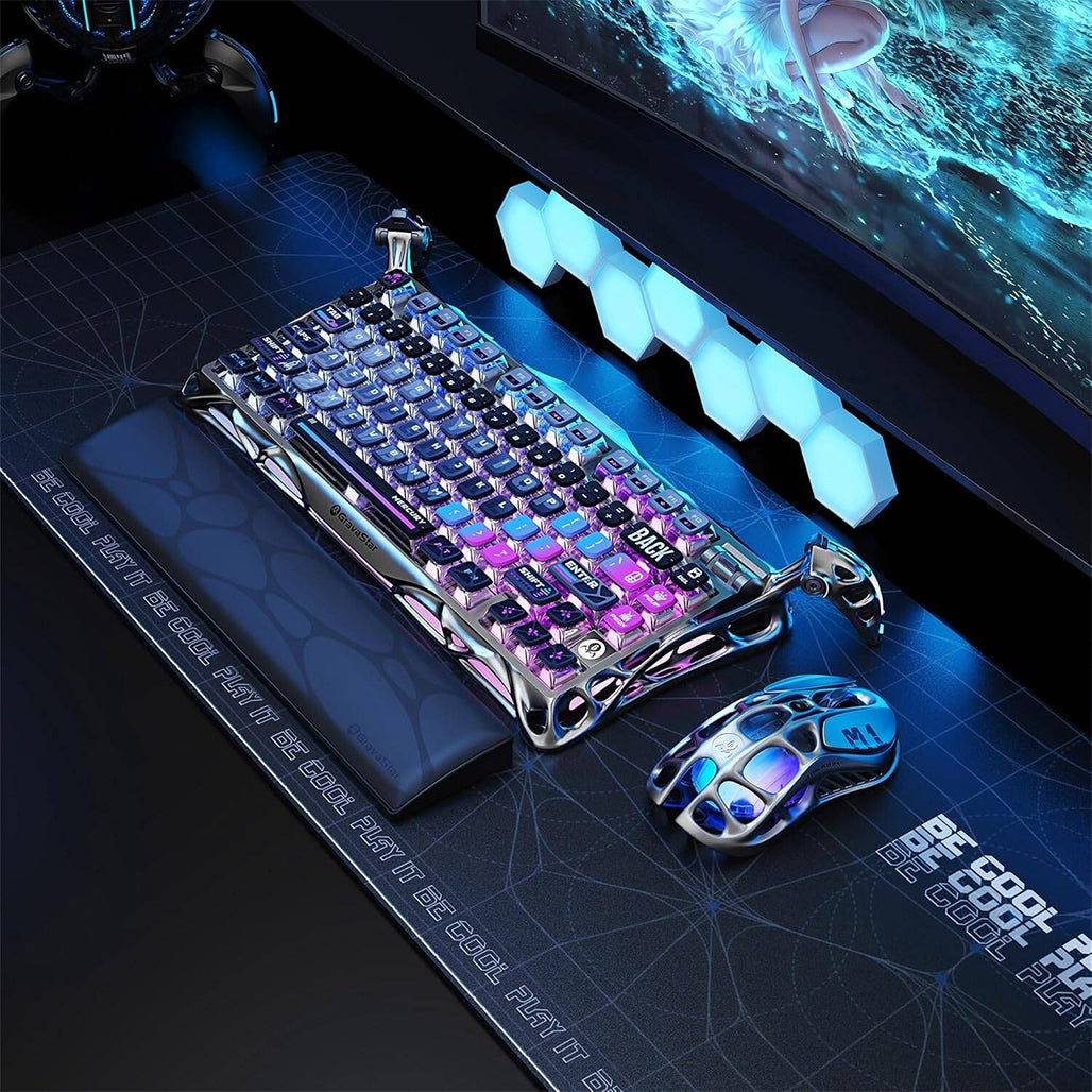 A Photo Of GravaStar Mercury K1 Pro Cyberpunk Edition – 75% Wireless Mechanical Gaming Keyboard with RGB & Tri-Mode Connectivity