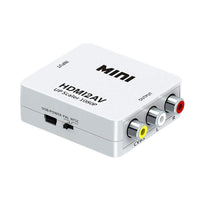 Mini HDMI to AV Up Scaler 1080P HD Video Converter - White
