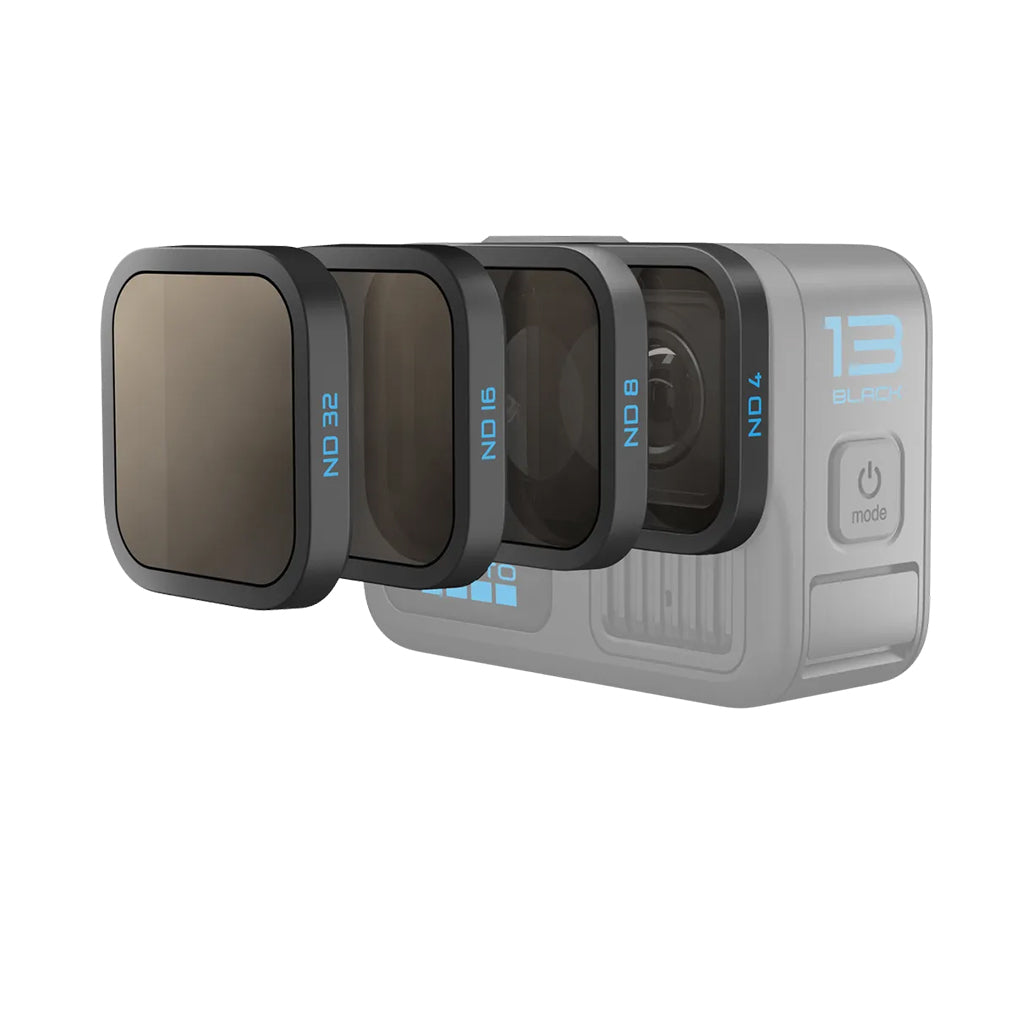 A Photo Of GoPro ND Filter 4-Pack HB-Series for HERO13 Black | ND4, ND8, ND16, ND32 - Motion Blur for Cinematic Video