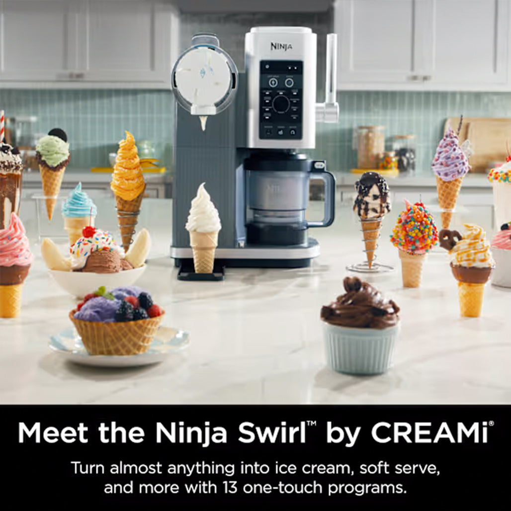 A Photo Of Ninja Swirl by CREAMi Soft Serve & Ice Cream Machine