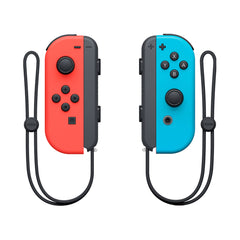 A Photo Of Nintendo Joy-Con (L/R) Neon Red and Neon Blue Controllers