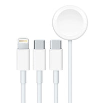 Porodo PB-AWLCC-WH All-in-one Cable USB-C to Lightning Type-C Watch Charger