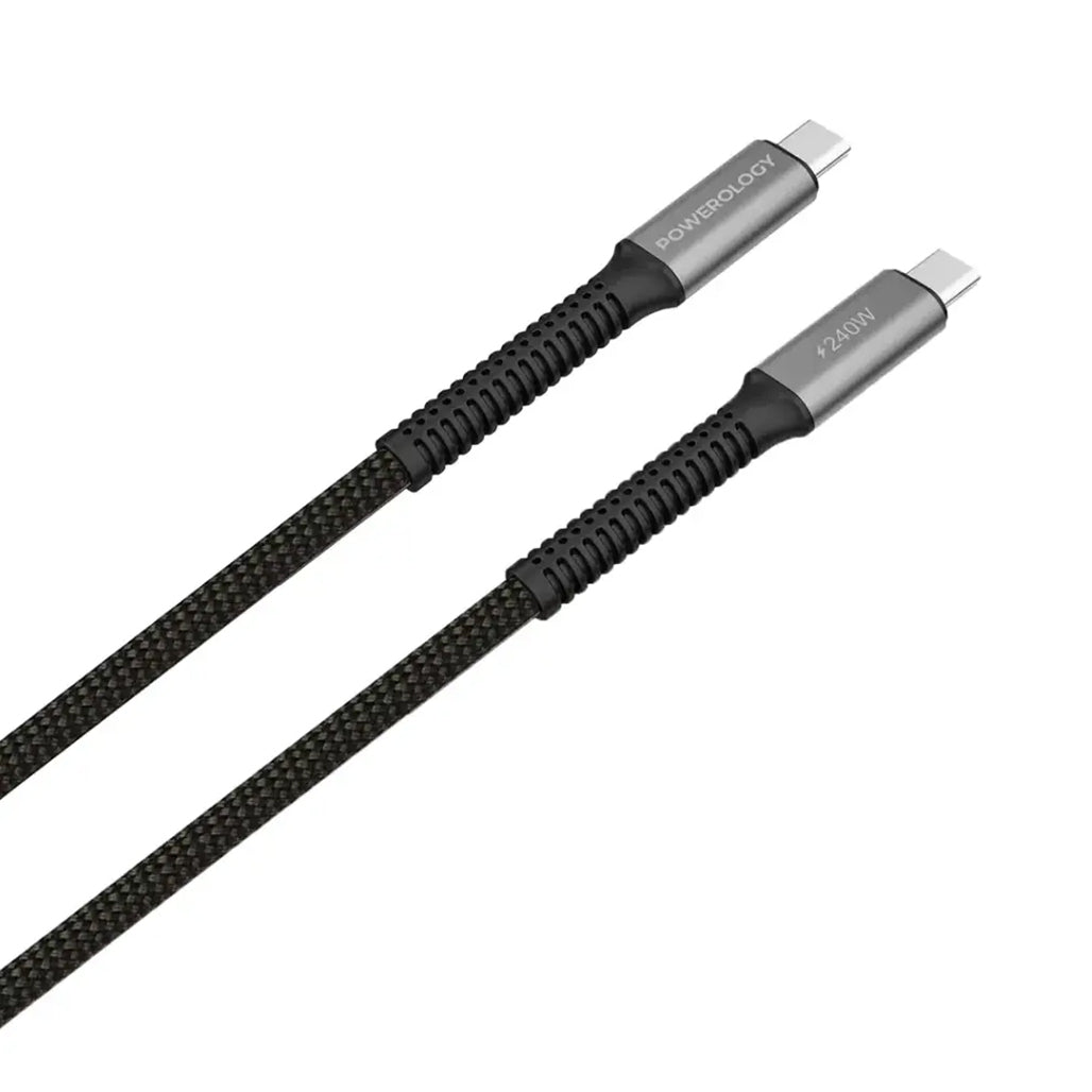 A Photo Of Powerology USB4 Braided USB-C to USB-C Cable 1.5m 240W