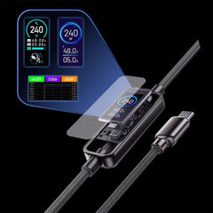 A Photo Of Powerology 240W C to C cable with TFT Display