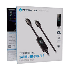 A Photo Of Powerology 240W C to C cable with TFT Display