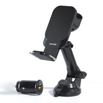 Porodo 3-in-1 MagSafe Car Mount with 15W Wireless Fast Charging for Smartphones, AirPods, and Smartwatches | PD-3IN1CMT-BK