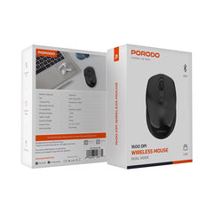 A Photo Of Porodo Dual Mode Wireless Mouse – Black