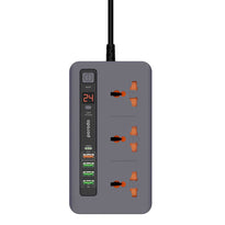 Porodo Multi-Port Power HUB 4 USB-A/USB-C Ultimate Home & Office Kit 2M - Gray